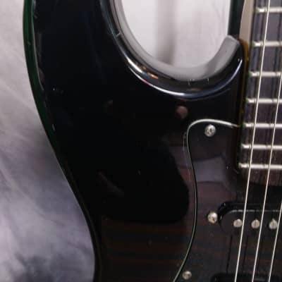Memphis Vintage Rare "Strat" Style Electric Guitar 1980s - Black image 5