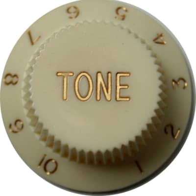 Fender Strat Tone Knob (Aged White) for sale