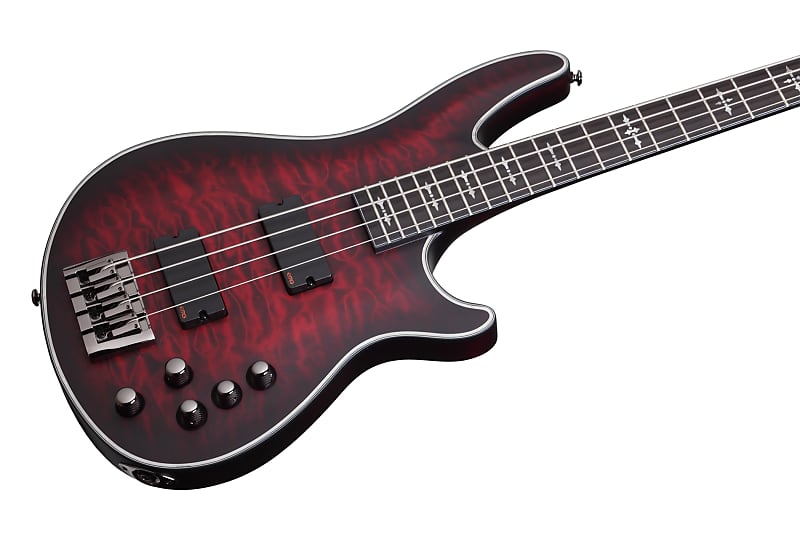 SCHECTER Hellraiser Extreme-4, Crimson Red Burst Satin | Reverb Poland