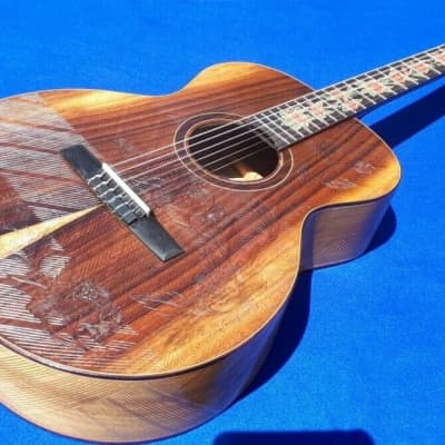 Blueberry Guitar Classical Nylon String 2023 - Hand Carved & Handmade image 7