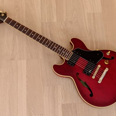 1980s Yamaha SAS-II Vintage Semi Hollow Electric Guitar Cherry, Japan EMG |  Reverb