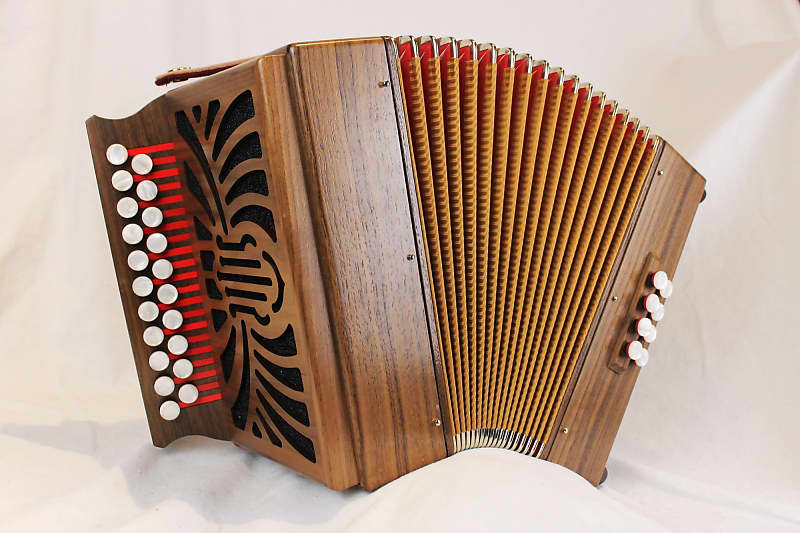 NEW Walnut Weltmeister Wiener 516 Diatonic Button Accordion BC MM 21 8 image 1