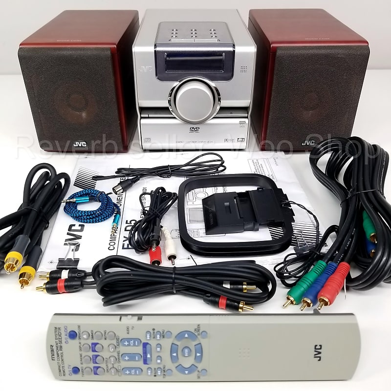 JVC EX-D5 DVD Compact Component System CD Radio w/ Wood Speakers +REMOTE  +Cables