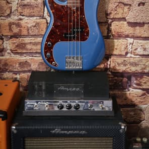 Left Handed Precision Bass w/ MIJ 50th Anniversary Fender Jazz Bass Neck Lake Placid Blue image 1
