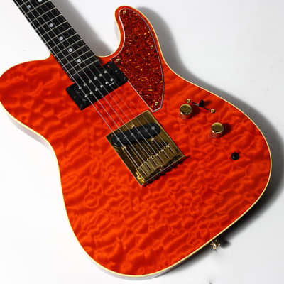 1992 Fender Custom Shop Set Neck Country Artist Telecaster QUILT Sunset Orange Transparent --VERY RARE TELE image 3