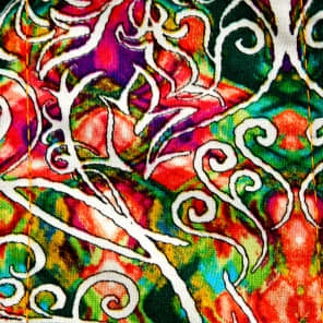 Fuchsia Green Filigree Guitar Strap Artisan Handmade Fuchsia, Pink, Orange, Lime Green, Grass Green image 3
