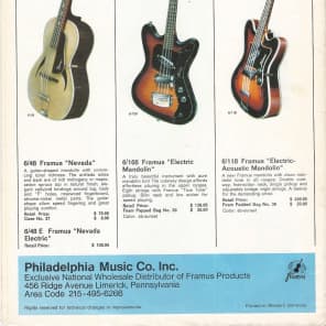 Vintage Framus 1960's Framus Guitar Dealer Line Catalog Brochure Full Color Rare Pics! image 3