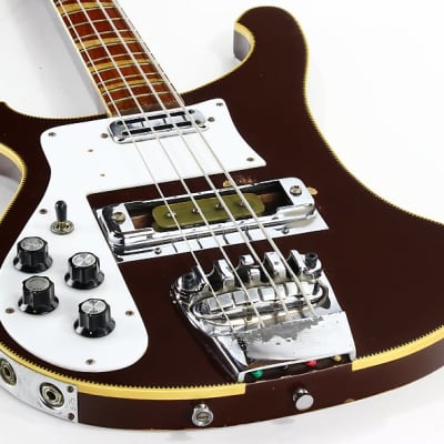 1969 Rickenbacker 4001 Bass Burgundyglo LEFT-HANDED -- EXTREMELY RARE Beatles Era Paul McCartney Ric! 4000 image 17