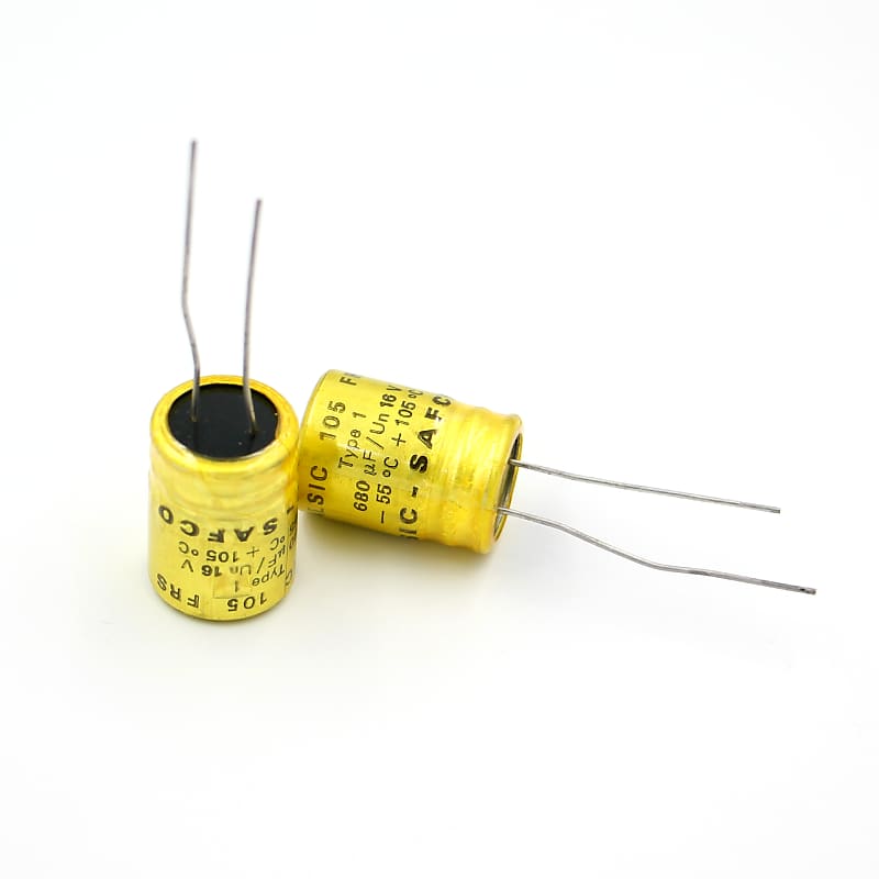 1pcs Rare Nos ALSIC Gold 680uF 16V Gold Electrolytic Reverb