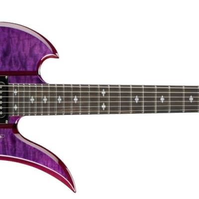 BC Rich Guitars Mockingbird Legacy ST Electric Guitar with Floyd Rose, Trans Purple image 1