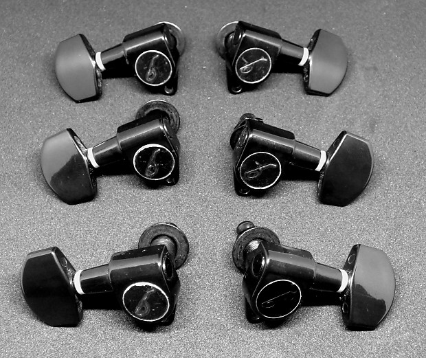 Ovation Tuning Pegs Machines Black 3 Left 3 Right New OEM