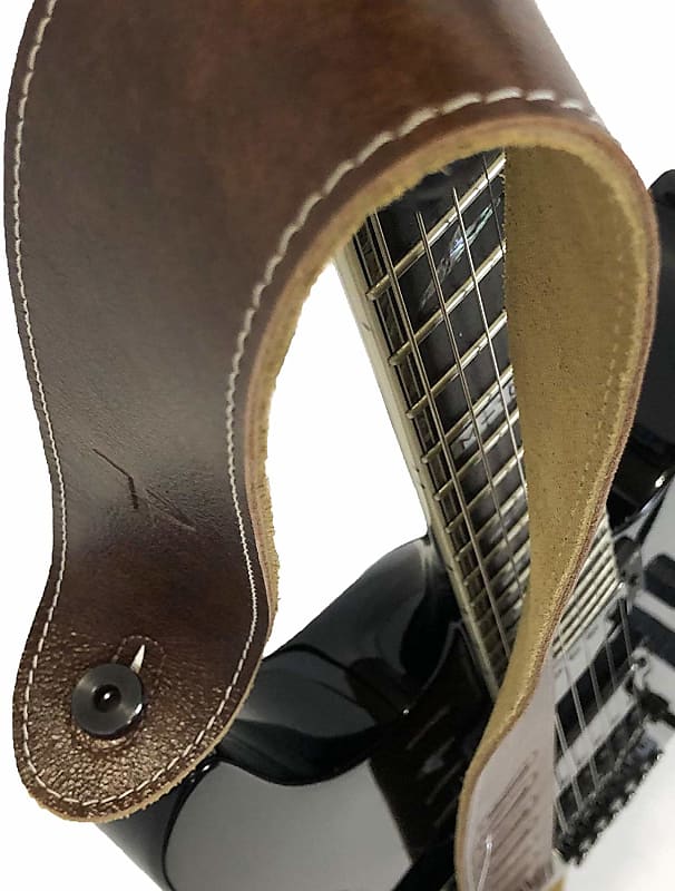 Buy Perri's BM2-6554 2 Italian Leather Guitar Strap, Chestnut