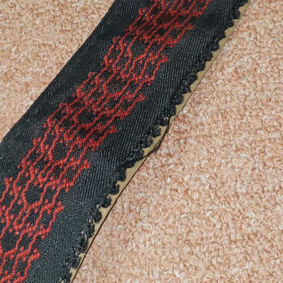 Vintage Ace Guitar Strap 60's 70's Red Embroidered image 7