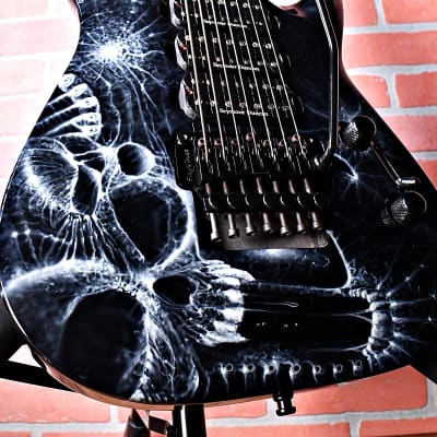 Jackson Custom Shop Arch Top Soloist 7-String 3-Pickup Reverse Headstock 2008 Double-Sided Graphic image 9