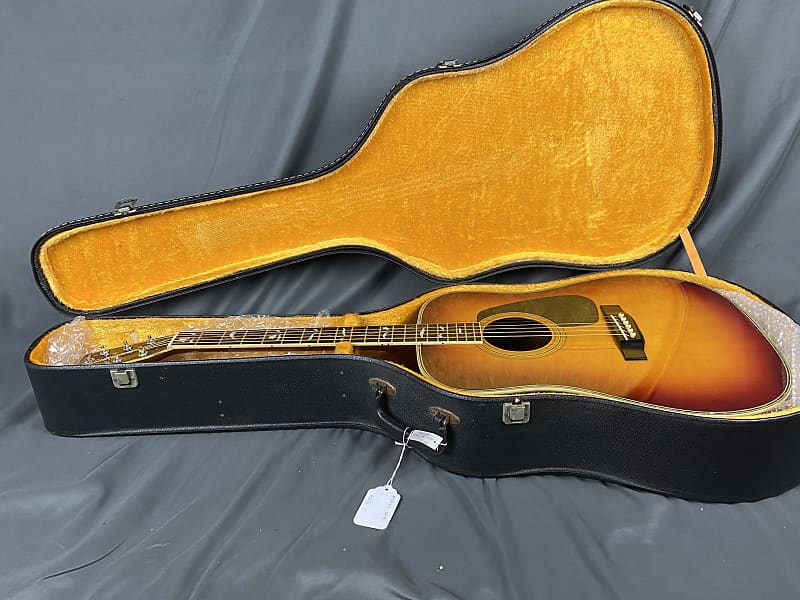 Morris LF-5 Tree of Life acoustic guitar in sunburst Japan
