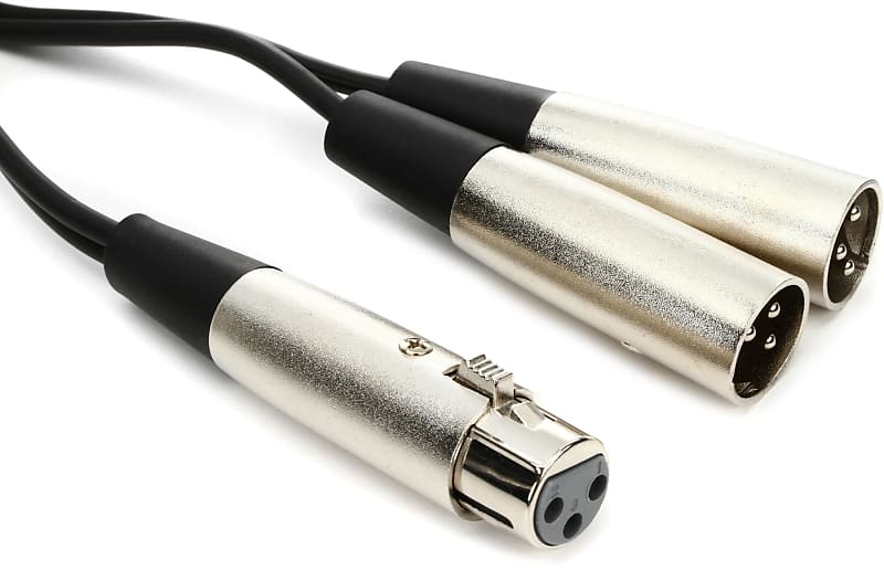 Hosa YXM-101.5 Y Cable - XLR Female to Dual XLR Male - 1.5 foot image 1