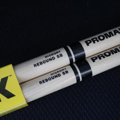 Promark by D'Addario Rebound 5B Hickory Nylon Tip Drum Sticks RBH595N image 2