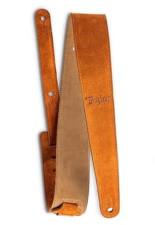 Taylor Suede Logo Guitar Strap Honey image 1