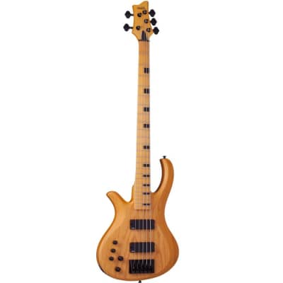 Schecter Riot Session-5 LH Bass Guitar in Aged Natural Satin, 2857 for sale