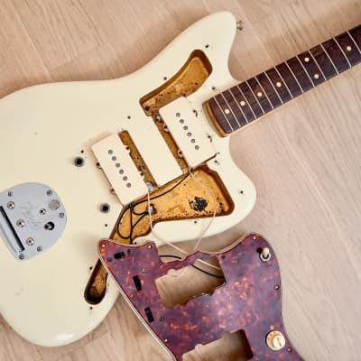 1959 Fender Jazzmaster Vintage Pre-CBS Offset Electric Guitar Olympic White w/ Case image 21