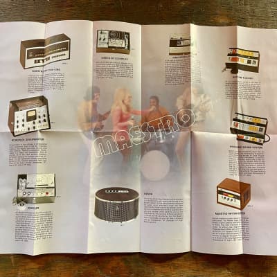 Vintage 1972 Maestro Effects "Sound Odyssey" Foldout Color Catalog 1970's image 2