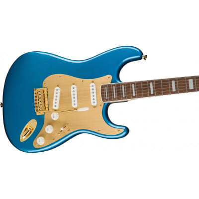 Squier 40Th Anniversary Stratocaster Gold Edition Lake Placid Blue imagen 4