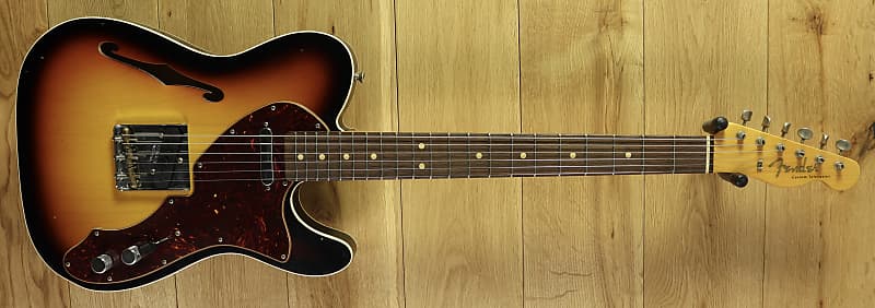 Fender Custom Shop Ltd Edition 60s Thinline  Tele Custom Journeyman Relic 3 Tone Sunburst CZ541140 image 1