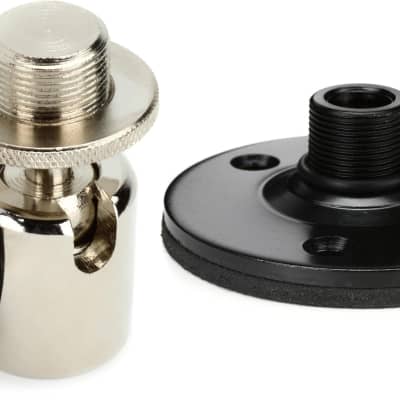 On-Stage Stands MM01 Ball Joint Mic Adapter  Bundle with On-Stage Stands TM08B Flange Mount with Pad image 1