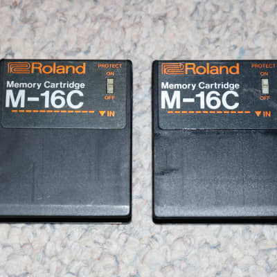 Roland (2) MC-16 Memory Cartridges for MKS-20, MKS-30, TR-707, JX-8P and JX-10