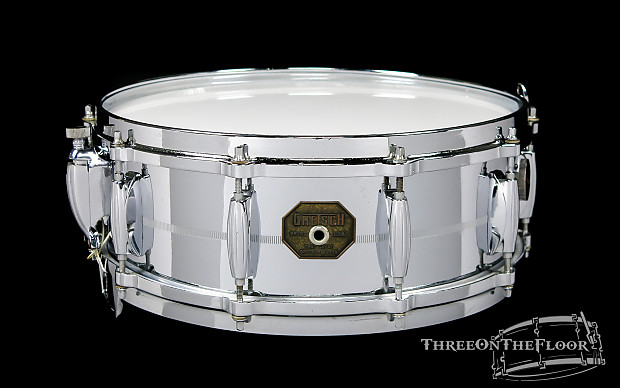 Gretsch 1970s Model 4165 Vintage Snare Drum : Chrome over Brass : 5x14 image 1