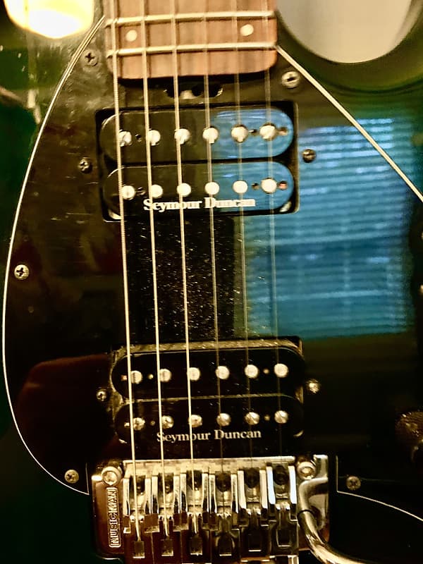 Ernie Ball Music Man Silhouette Floyd Rose 2013 Green | Reverb