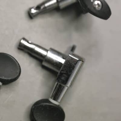 Ukulele  2R+2L set of four tuning gears pegs nickel/black image 6