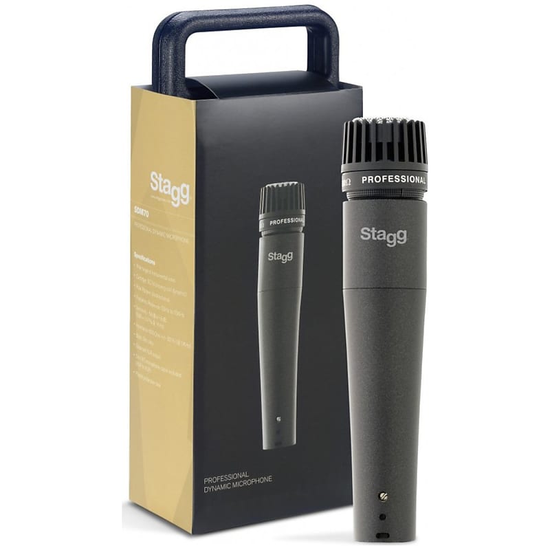 Stagg SDM70 SM57 STYLE Dynamic Instrument Microphone w Cable AND CASE 2016 Dark Grey image 1