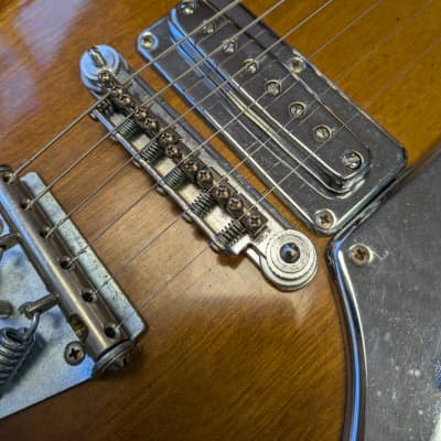 Misc Solidbody Electric Guitar Sunburst (Kawai) 1960s Japan #NA w/Chip Case image 5