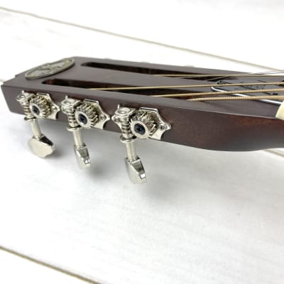 Royall Resonators Trifecta Relic Brushed Steel Finish 14 Fret Cutaway Brass Tricone Guitar With Resophonic Pickup image 19