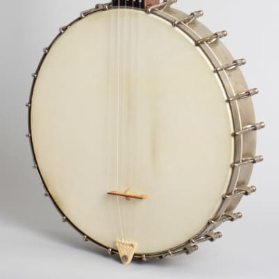 J. E. Dallas  Concert Fretless 5 String Banjo,  c. 1890, ser. #1896, black gig bag case. image 3