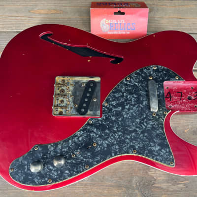 Real Life Relics Fully Loaded 69 Tele® T  Body Top Bound Aged Candy Apple Red #3 image 2