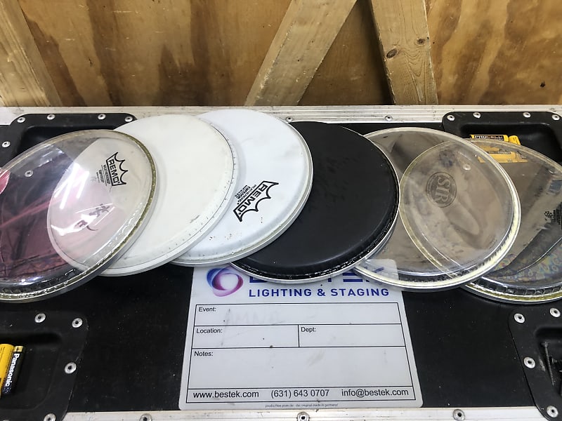 Assorted Lot of Six Used 8" Drum Heads Remo Evans Reverb
