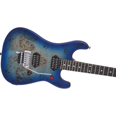 EVH 5150 Series Deluxe Poplar Burl Guitar - Aqua Burst image 5