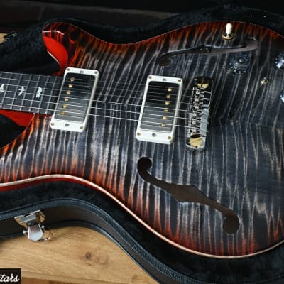 Mint Paul Reed Smith PRS Hollowbody II Piezo 10 Top Charcoal Cherry Burst image 10