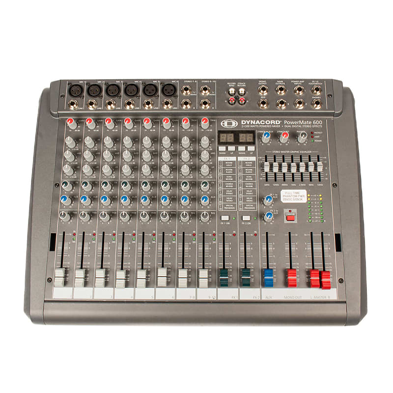 Dynacord - PowerMate 600 - 8-Channel Powered Mixer, FX, w
