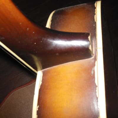 1960 Kay Acoustic flattop acoustic guitar project - Brazilian Board Checker bind image 10