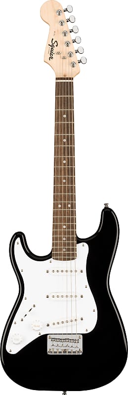 Fender Squier 3/4-Size Kids Mini Strat Electric Guitar, Left Handed - Black image 1