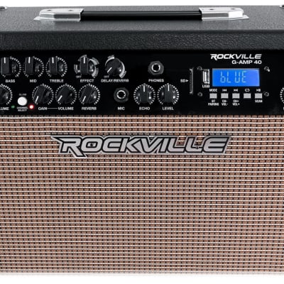 Rockville G-AMP 40 Guitar Combo Amplifier Amp Bluetooth/Mic In/USB/Footswitch image 6