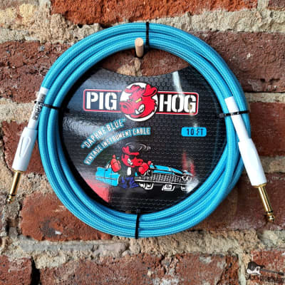Pig Hog 10ft Instrument Cable - Daphne Blue