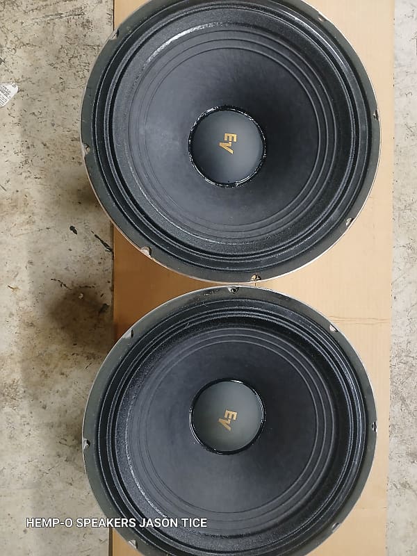 Electro-Voice 15&quot; ALNICO SPEAKERS 15W 15WK BASED MASTER BUILT SUPER WOOFERS RTV CONES PAIR  			