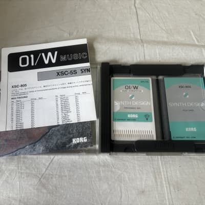 KORG 01/W PCM PERFORMANCE DATA XSC-5S SYNTH DESIGN w/ case,paper