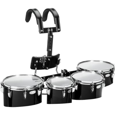 Sound Percussion Labs Birch Marching Quads with Carrier 8/10/12/13 Regular  White image 3