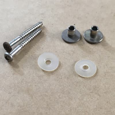 Two Philips Schaller Style Locking Strap Button Guitar Relic Parts Repair Aged image 8