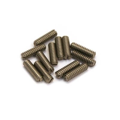 GS-3372-005 (12) Tall Slotted Stainless Bridge Screws For Strat Guitar for sale